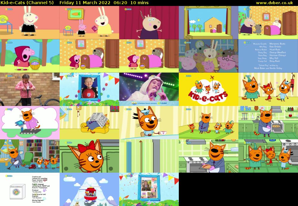 Kid-e-Cats (Channel 5) Friday 11 March 2022 06:20 - 06:30