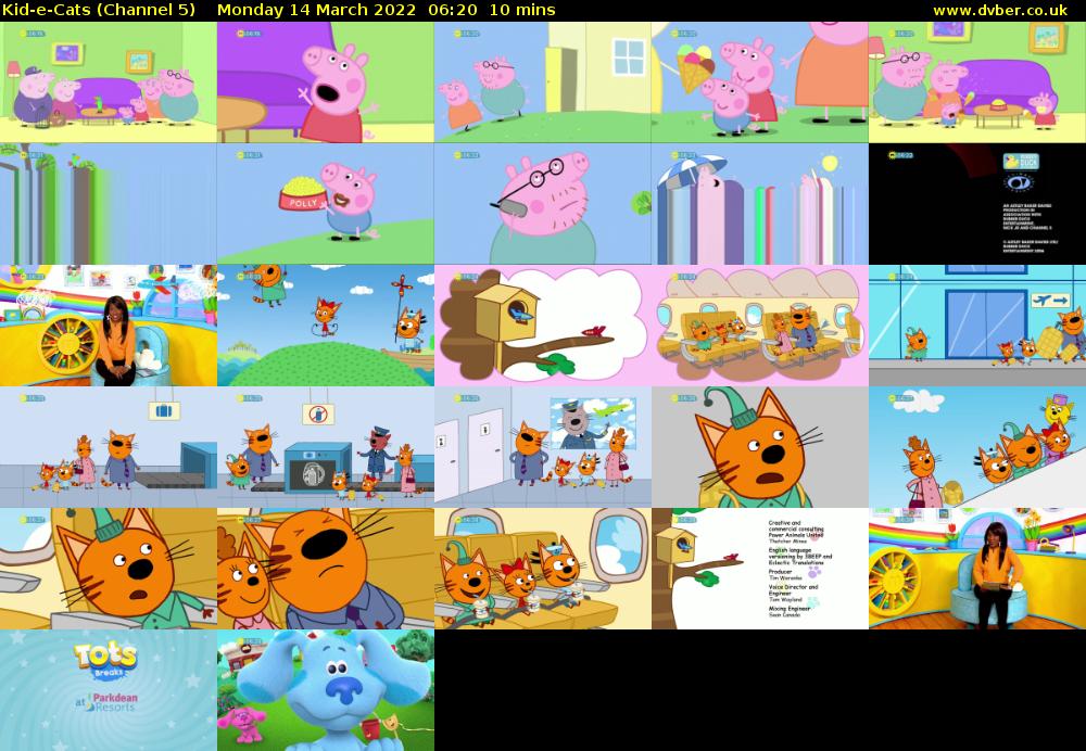 Kid-e-Cats (Channel 5) Monday 14 March 2022 06:20 - 06:30