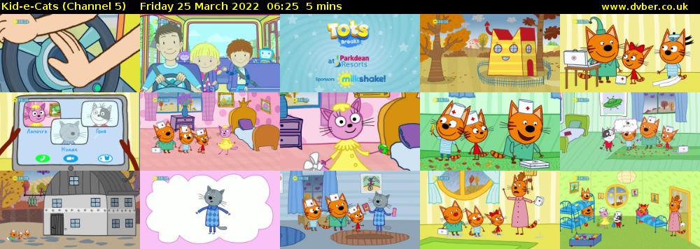 Kid-e-Cats (Channel 5) Friday 25 March 2022 06:25 - 06:30