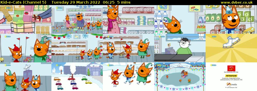 Kid-e-Cats (Channel 5) Tuesday 29 March 2022 06:25 - 06:30