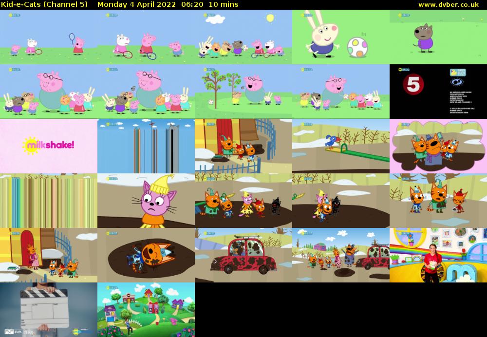 Kid-e-Cats (Channel 5) Monday 4 April 2022 06:20 - 06:30