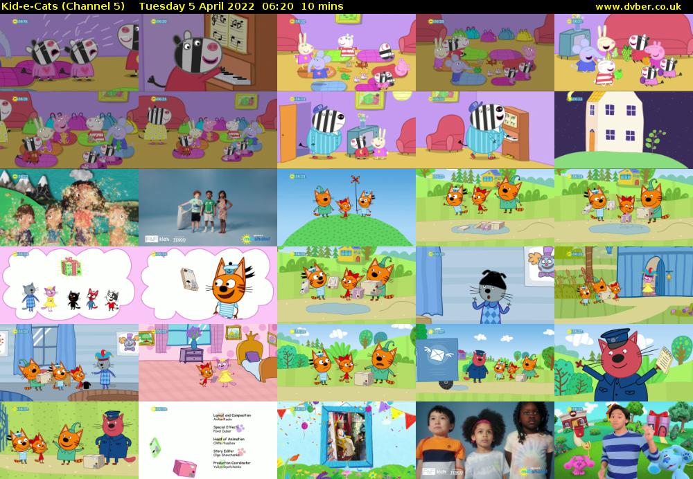 Kid-e-Cats (Channel 5) Tuesday 5 April 2022 06:20 - 06:30