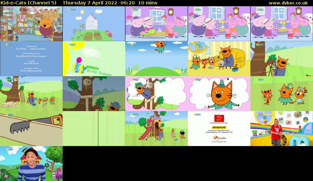 Kid-e-Cats (Channel 5) Thursday 7 April 2022 06:20 - 06:30