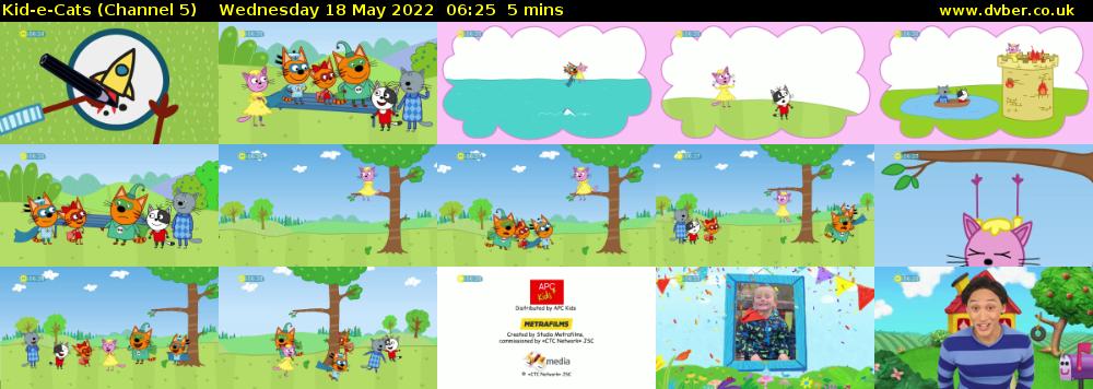 Kid-e-Cats (Channel 5) Wednesday 18 May 2022 06:25 - 06:30