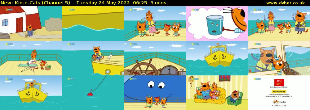 Kid-e-Cats (Channel 5) Tuesday 24 May 2022 06:25 - 06:30