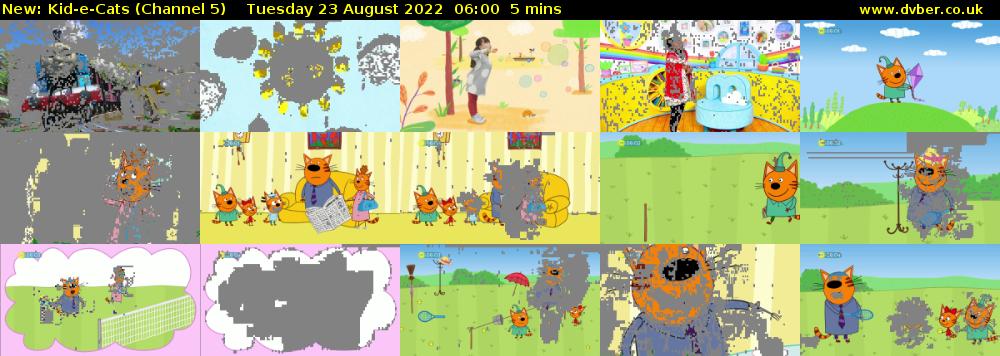 Kid-e-Cats (Channel 5) Tuesday 23 August 2022 06:00 - 06:05