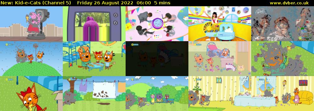Kid-e-Cats (Channel 5) Friday 26 August 2022 06:00 - 06:05