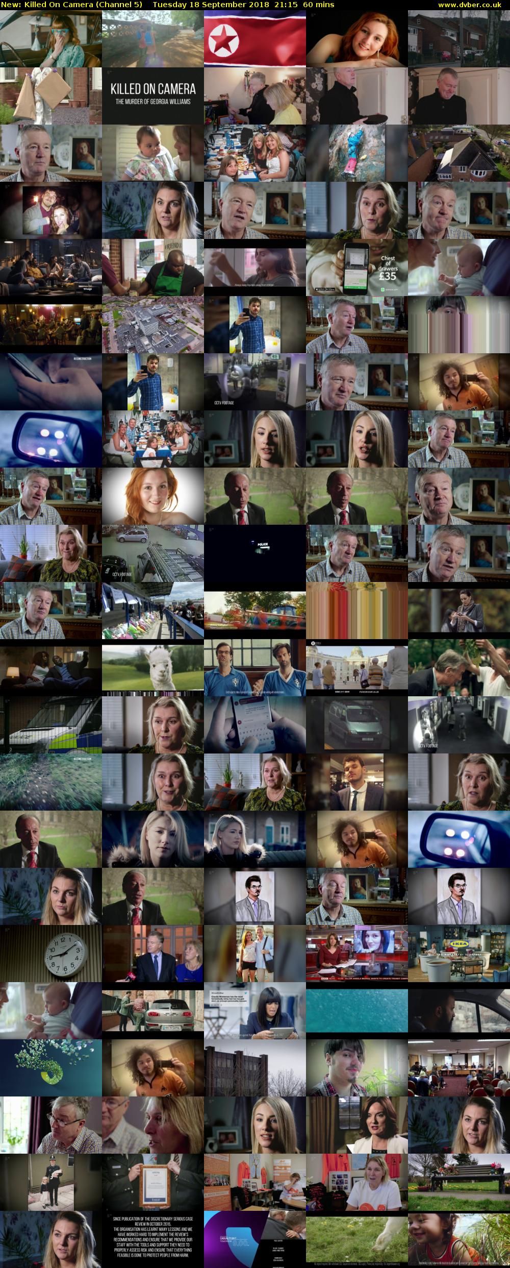Killed On Camera (Channel 5) Tuesday 18 September 2018 21:15 - 22:15