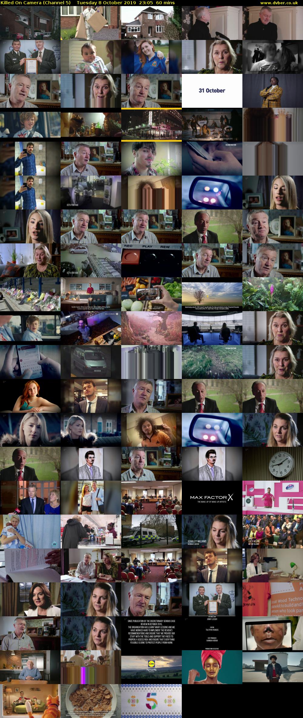 Killed On Camera (Channel 5) Tuesday 8 October 2019 23:05 - 00:05