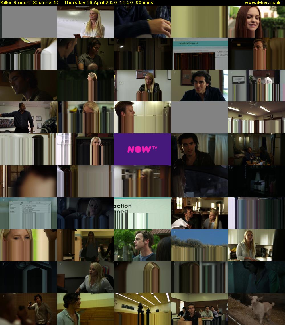 Killer Student (Channel 5) Thursday 16 April 2020 11:20 - 12:50