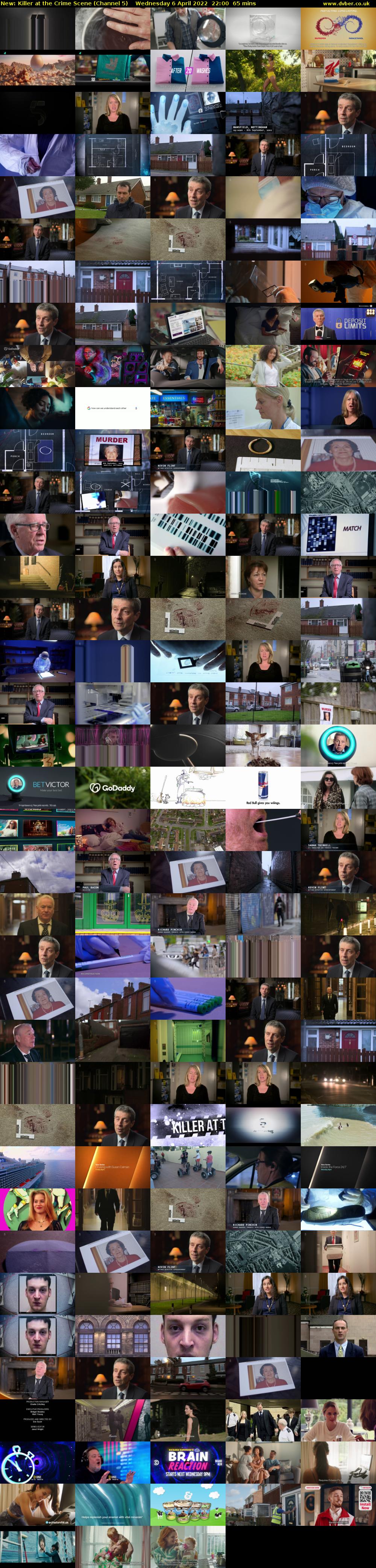 Killer at the Crime Scene (Channel 5) Wednesday 6 April 2022 22:00 - 23:05