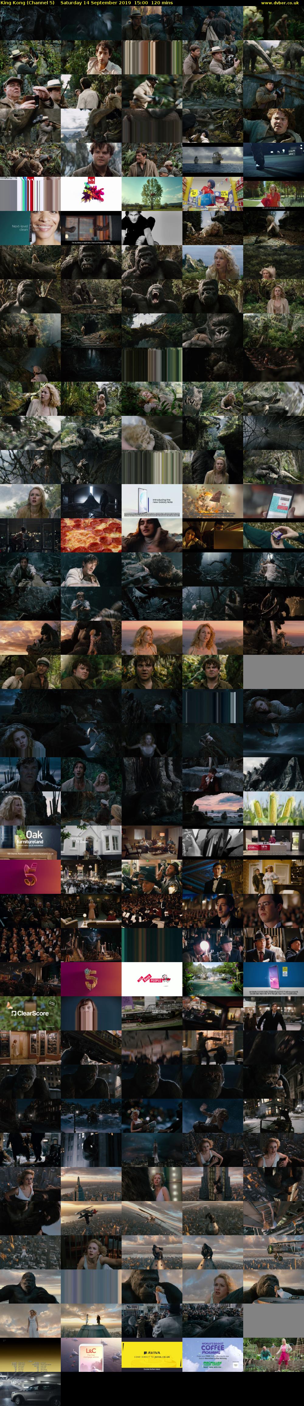 King Kong (Channel 5) Saturday 14 September 2019 15:00 - 17:00