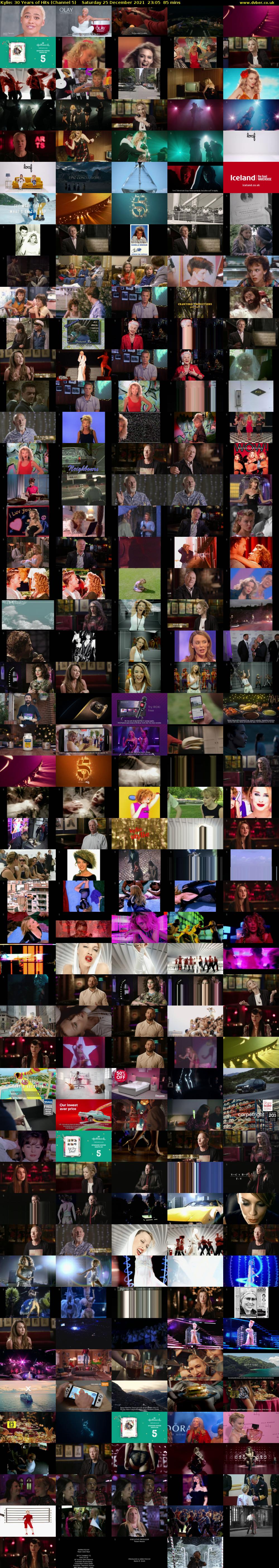 Kylie: 30 Years of Hits (Channel 5) Saturday 25 December 2021 23:05 - 00:30