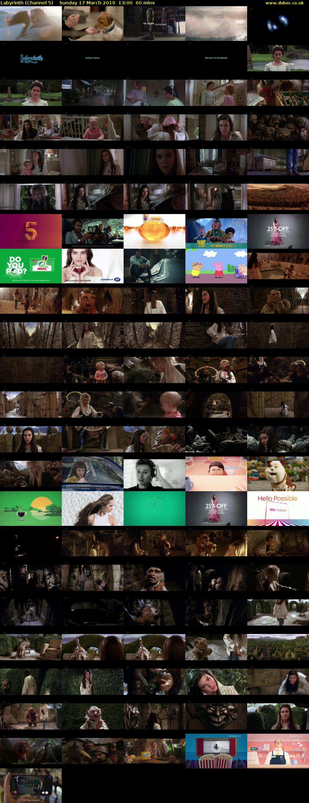 Labyrinth (Channel 5) Sunday 17 March 2019 13:00 - 14:00
