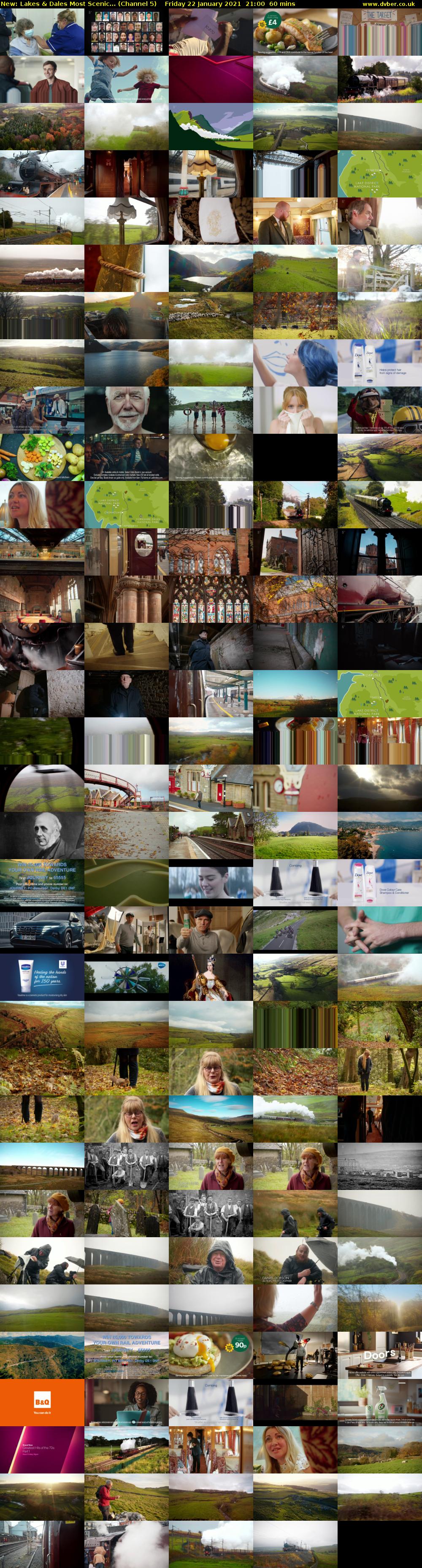 Lakes & Dales Most Scenic... (Channel 5) Friday 22 January 2021 21:00 - 22:00