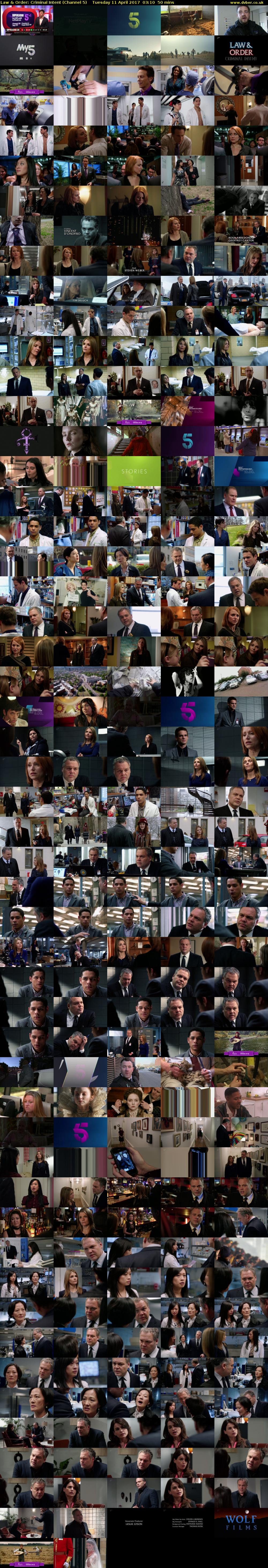 Law & Order: Criminal Intent (Channel 5) Tuesday 11 April 2017 03:10 - 04:00