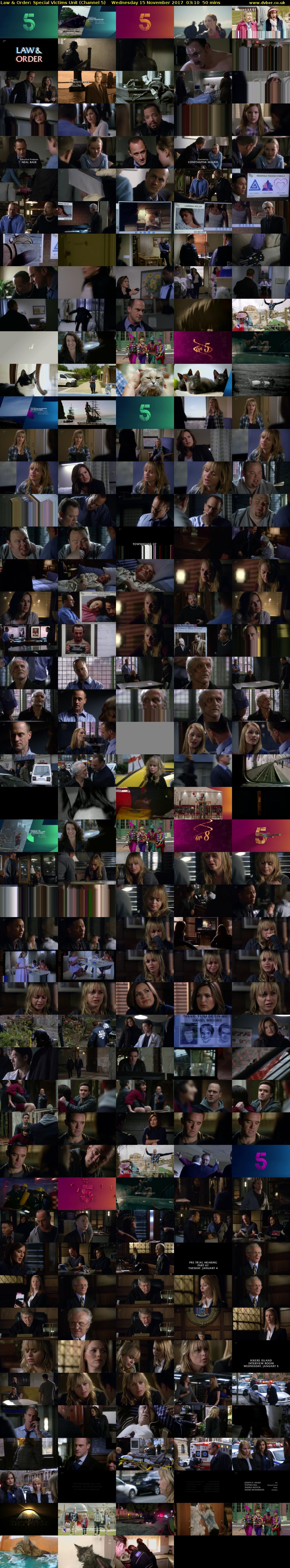 Law & Order: Special Victims Unit (Channel 5) Wednesday 15 November 2017 03:10 - 04:00