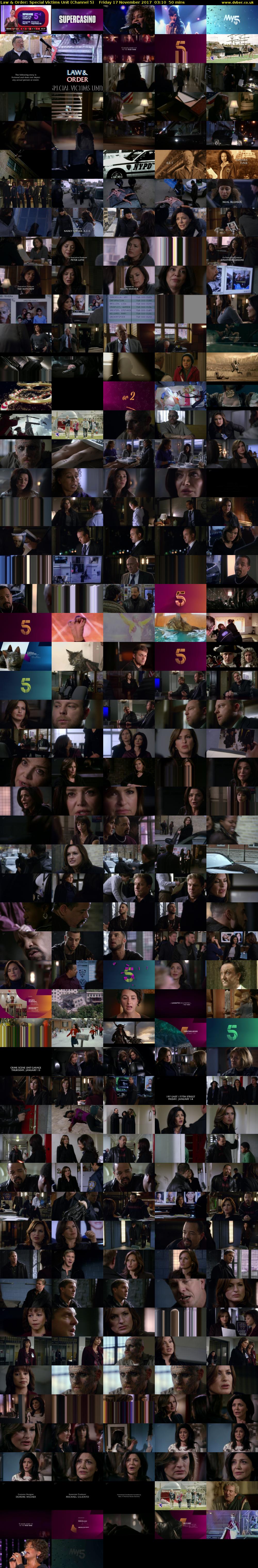 Law & Order: Special Victims Unit (Channel 5) Friday 17 November 2017 03:10 - 04:00