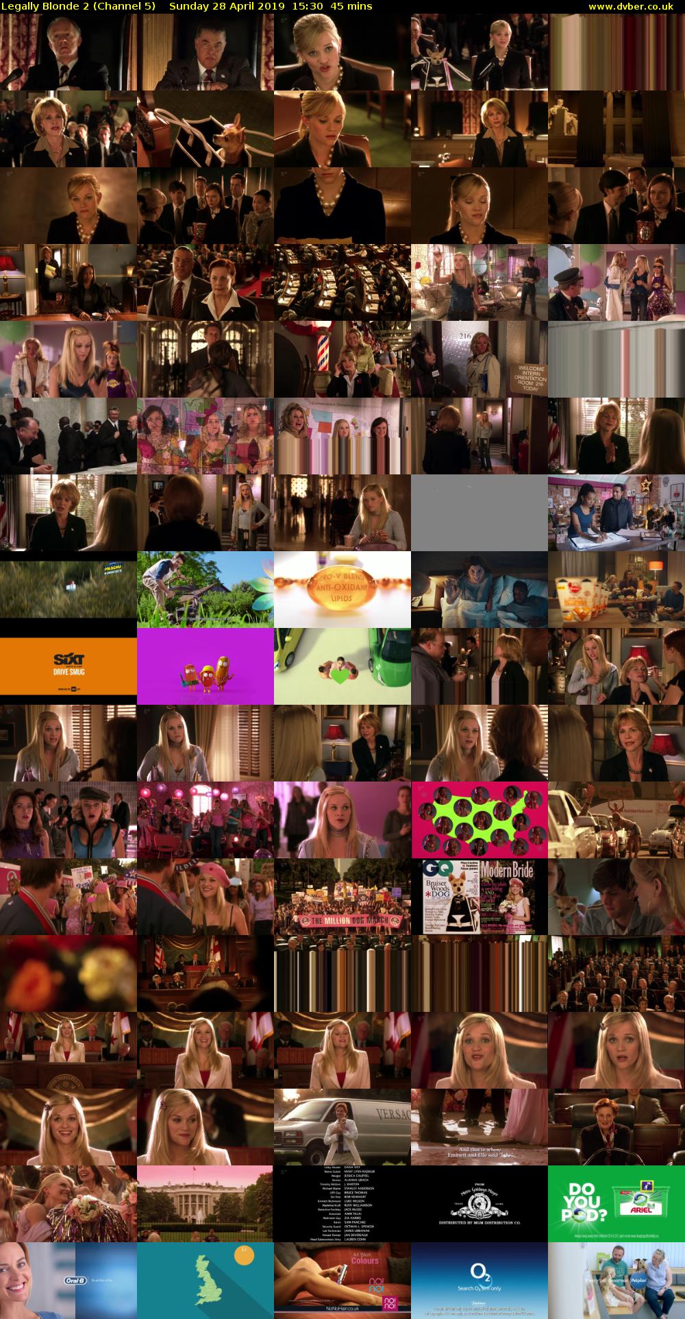 Legally Blonde 2 (Channel 5) Sunday 28 April 2019 15:30 - 16:15