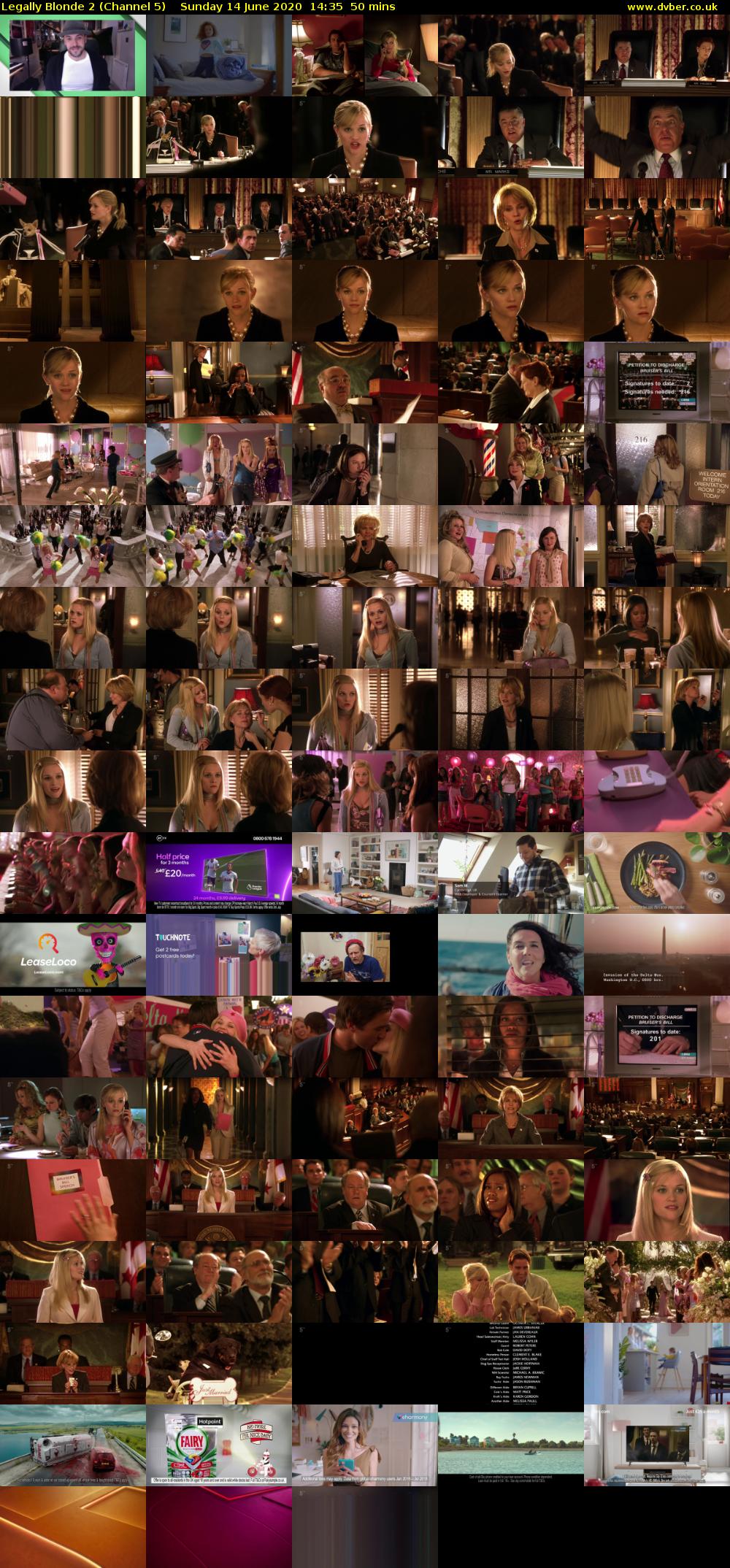 Legally Blonde 2 (Channel 5) Sunday 14 June 2020 14:35 - 15:25