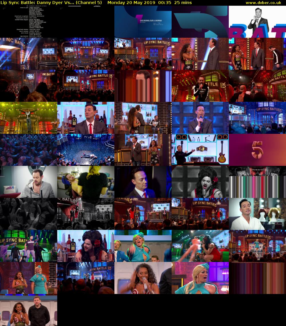 Lip Sync Battle: Danny Dyer Vs... (Channel 5) Monday 20 May 2019 00:35 - 01:00