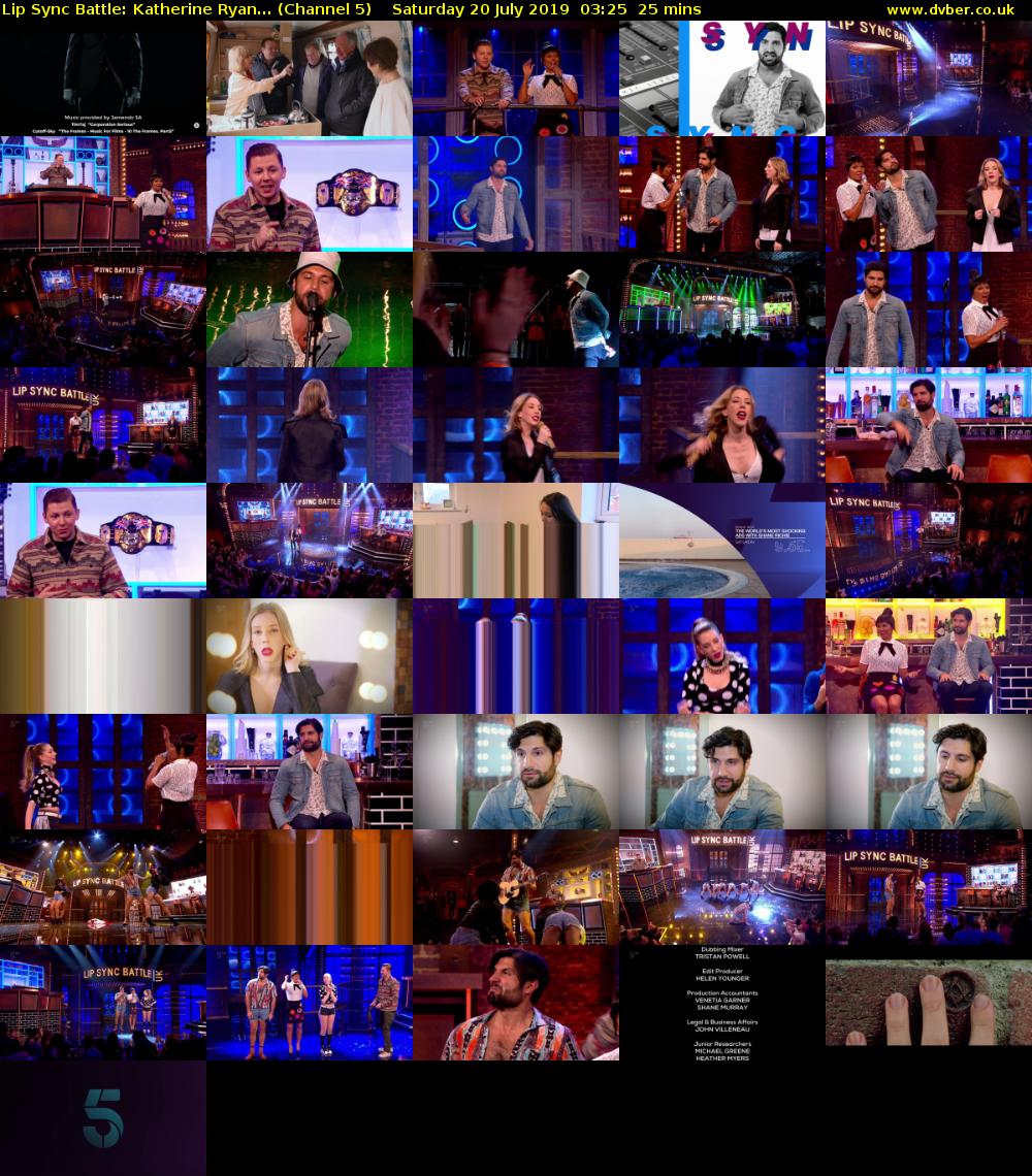 Lip Sync Battle: Katherine Ryan... (Channel 5) Saturday 20 July 2019 03:25 - 03:50