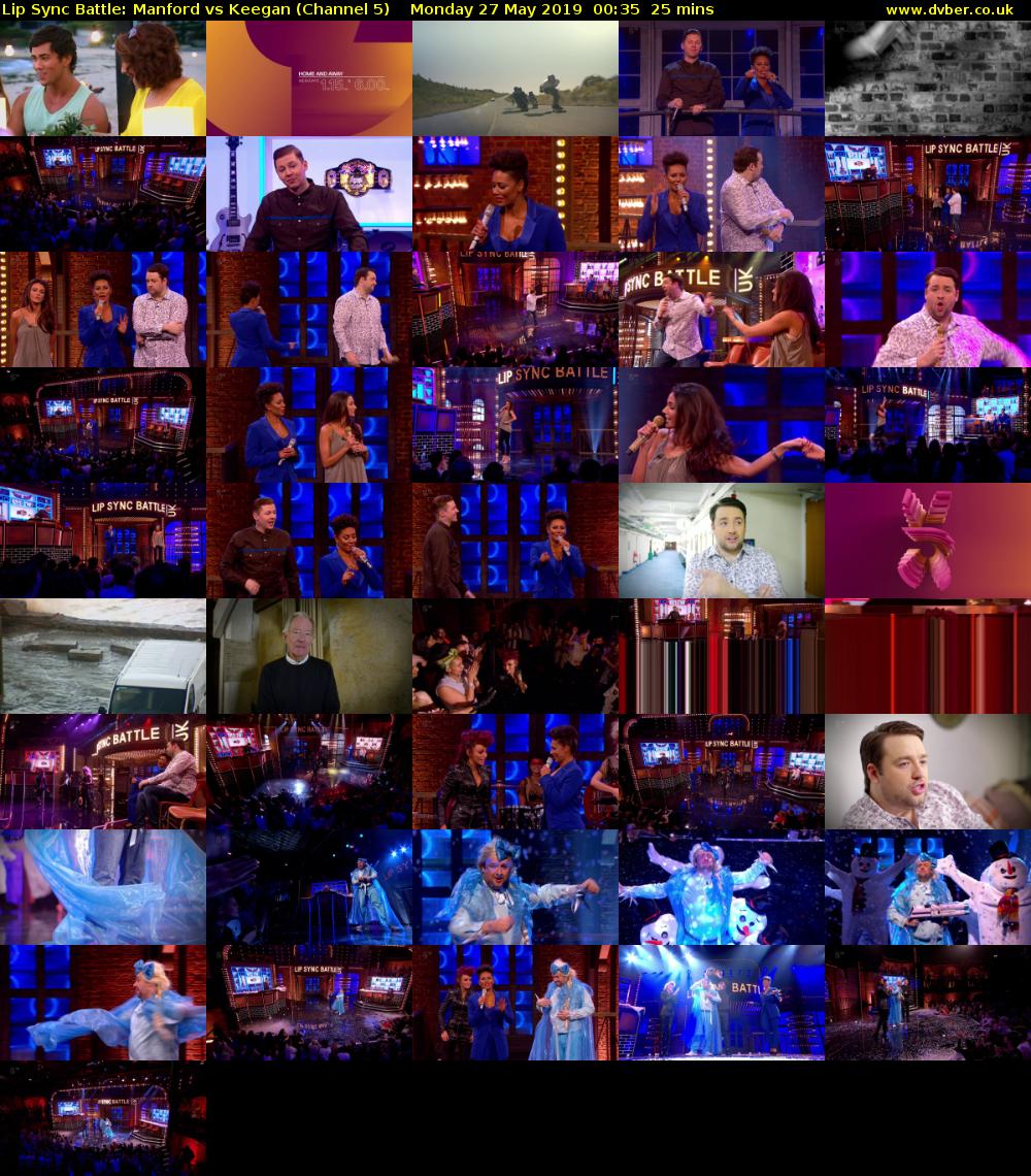 Lip Sync Battle: Manford vs Keegan (Channel 5) Monday 27 May 2019 00:35 - 01:00
