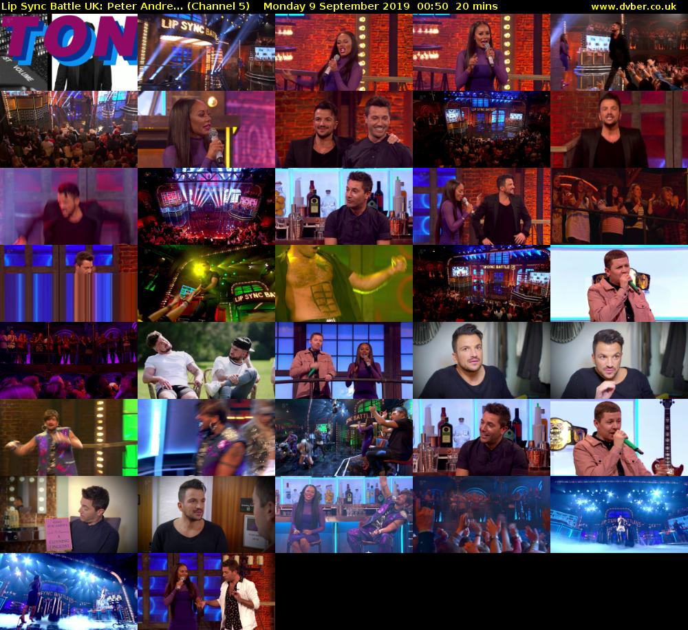 Lip Sync Battle UK: Peter Andre... (Channel 5) Monday 9 September 2019 00:50 - 01:10