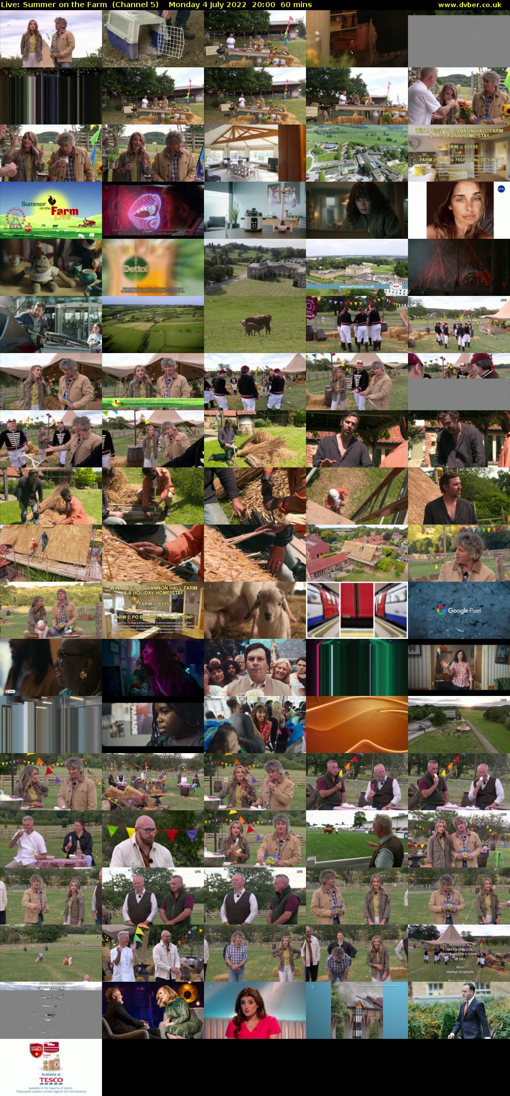 Live: Summer on the Farm  (Channel 5) Monday 4 July 2022 20:00 - 21:00