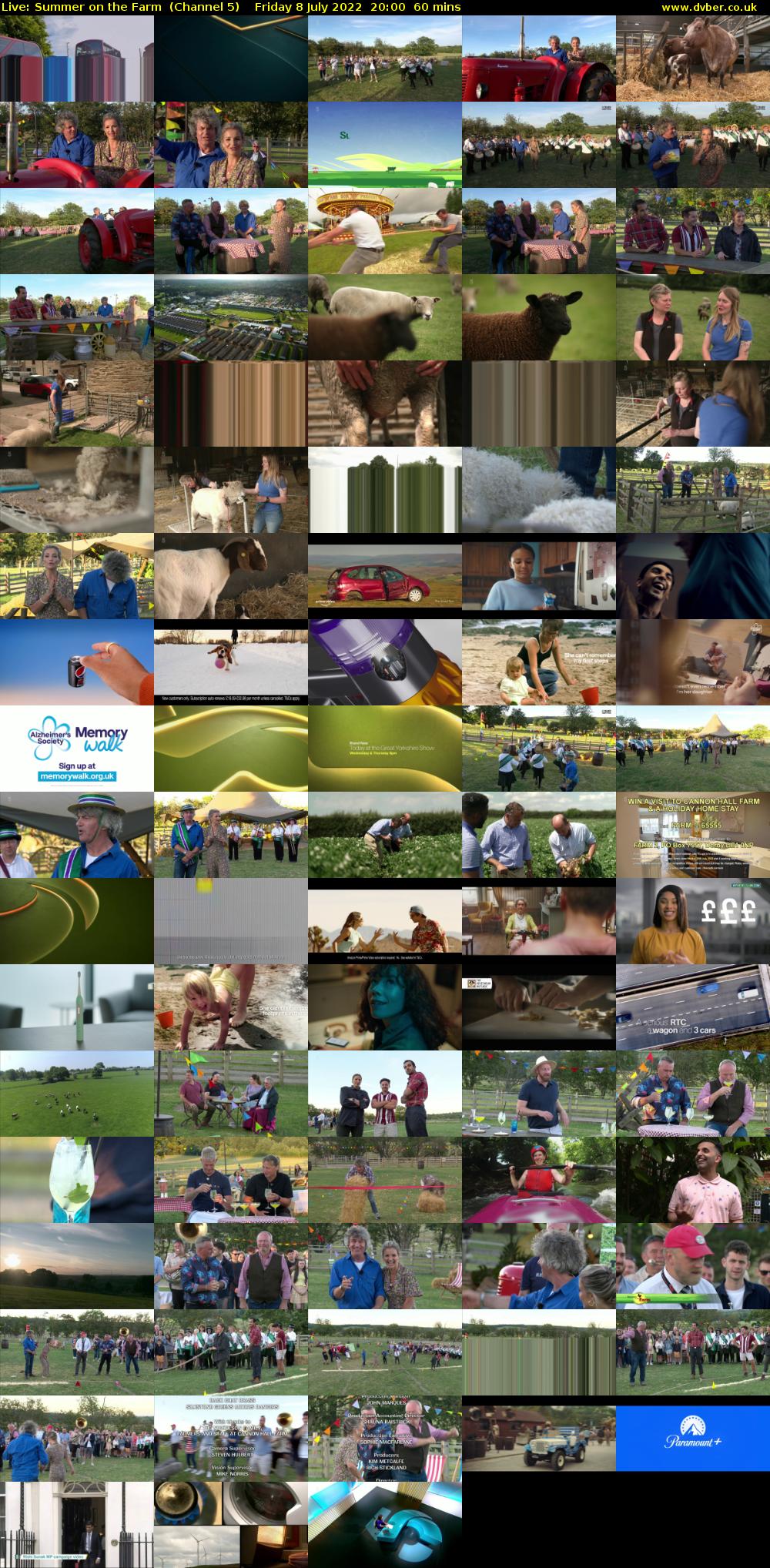 Live: Summer on the Farm  (Channel 5) Friday 8 July 2022 20:00 - 21:00