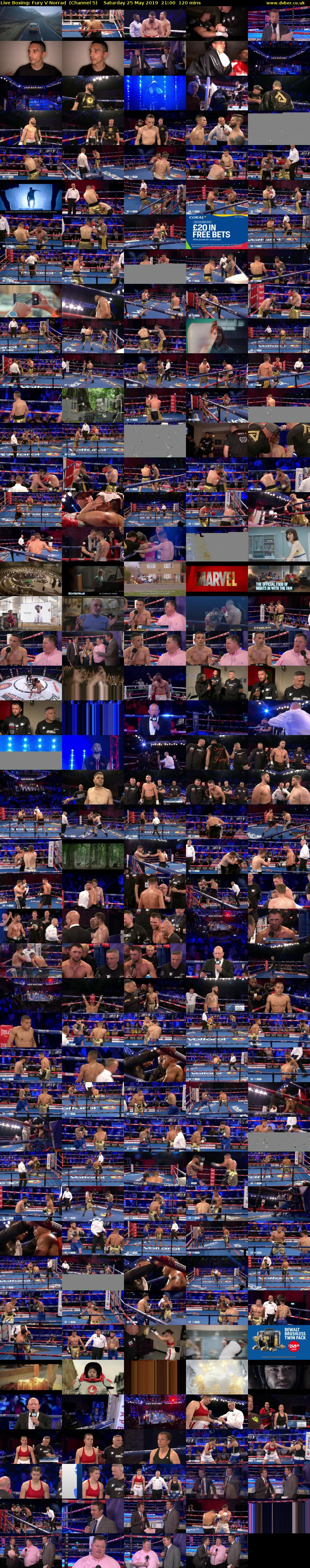 Live Boxing: Fury V Norrad  (Channel 5) Saturday 25 May 2019 21:00 - 23:00