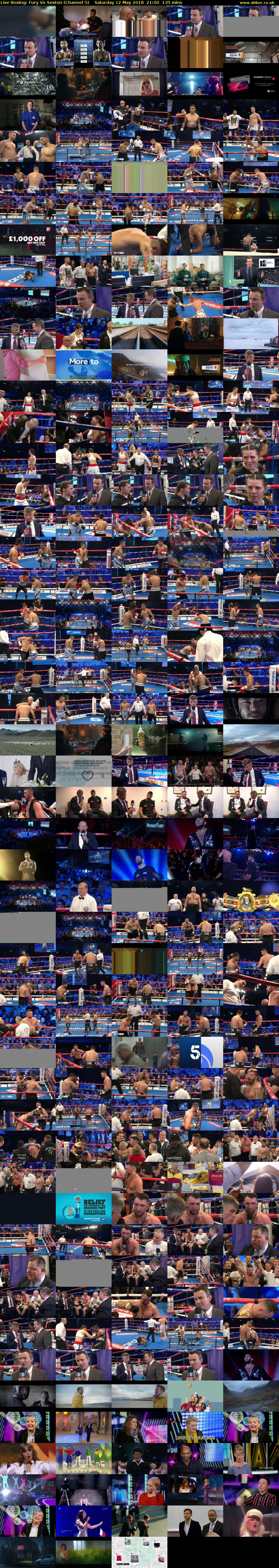 Live Boxing: Fury Vs Sexton (Channel 5) Saturday 12 May 2018 21:00 - 23:15