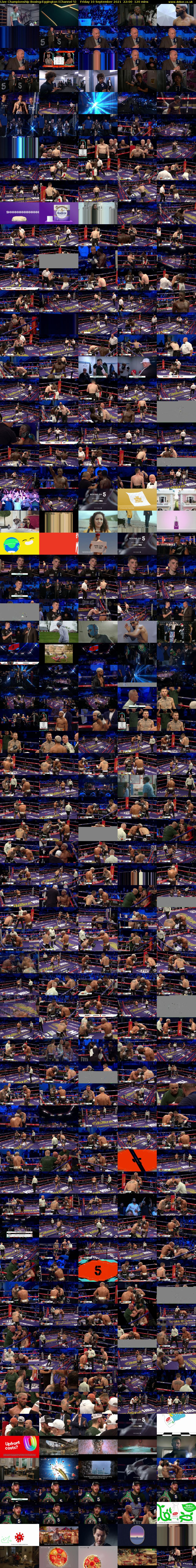 Live Championship Boxing:Eggington (Channel 5) Friday 10 September 2021 22:00 - 00:00