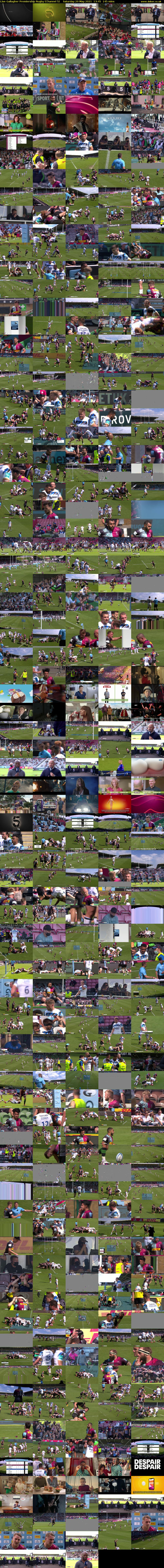 Live Gallagher Premiership Rugby (Channel 5) Saturday 29 May 2021 13:45 - 16:10