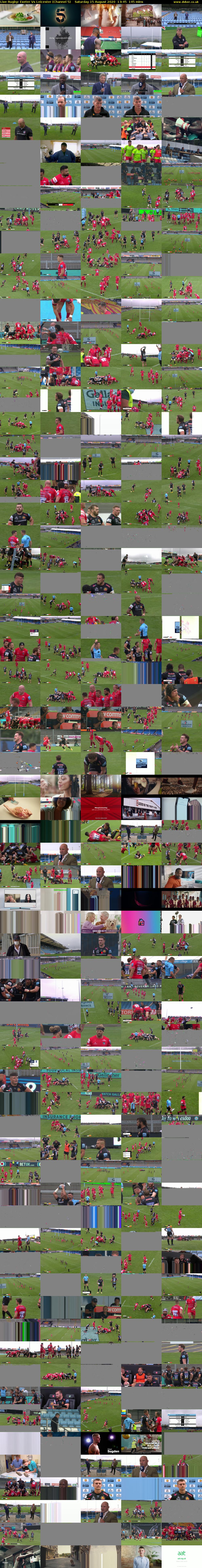 Live Rugby: Exeter Vs Leicester (Channel 5) Saturday 15 August 2020 13:45 - 16:10