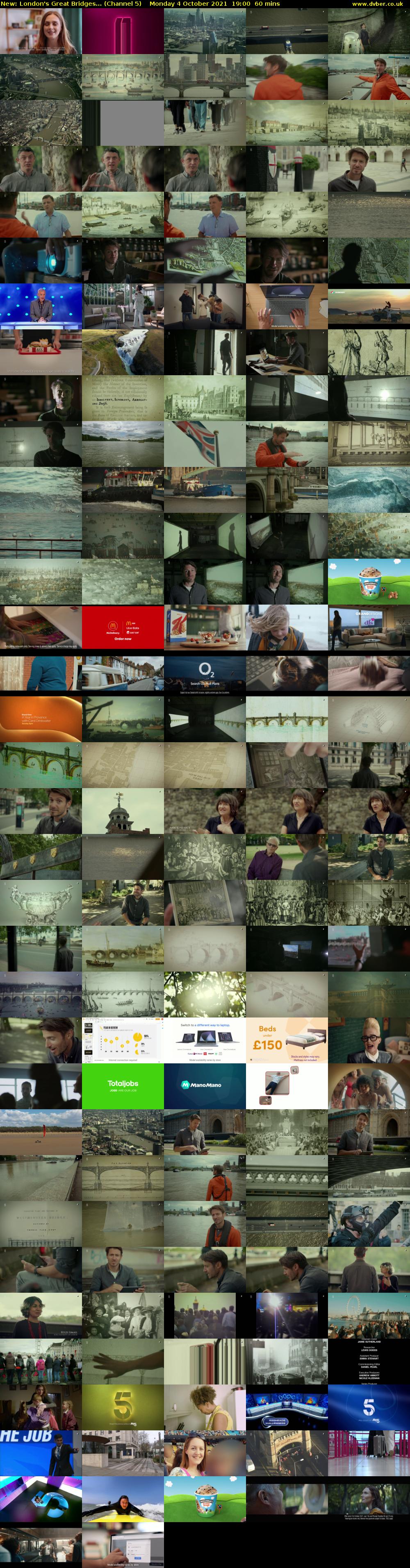 London's Great Bridges... (Channel 5) Monday 4 October 2021 19:00 - 20:00