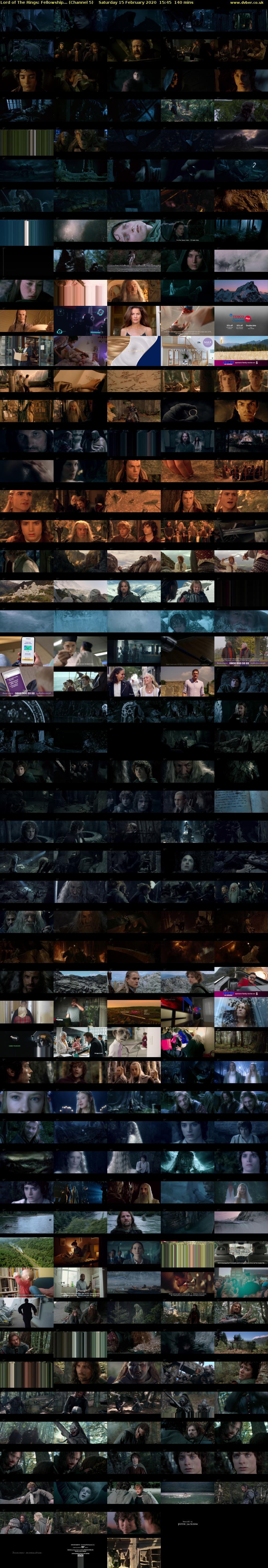 Lord of The Rings: Fellowship... (Channel 5) Saturday 15 February 2020 15:45 - 18:05