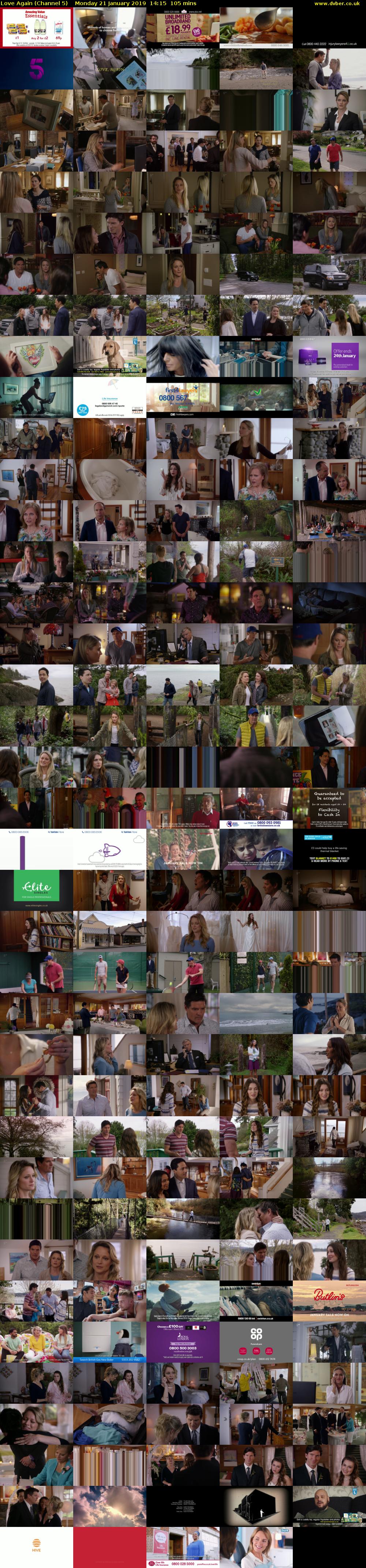 Love Again (Channel 5) Monday 21 January 2019 14:15 - 16:00