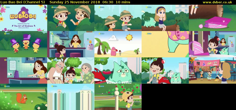 Luo Bao Bei (Channel 5) Sunday 25 November 2018 06:30 - 06:40