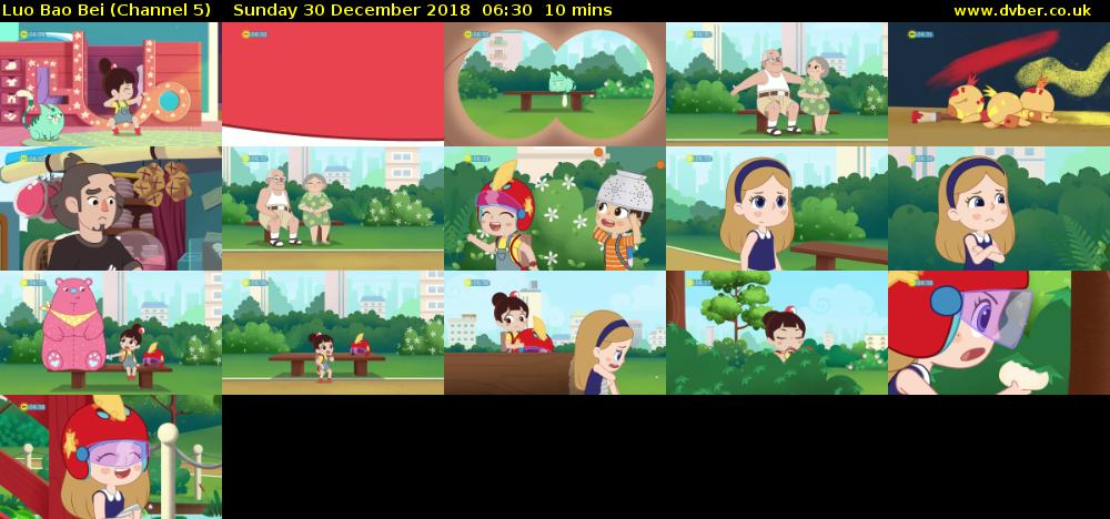 Luo Bao Bei (Channel 5) Sunday 30 December 2018 06:30 - 06:40