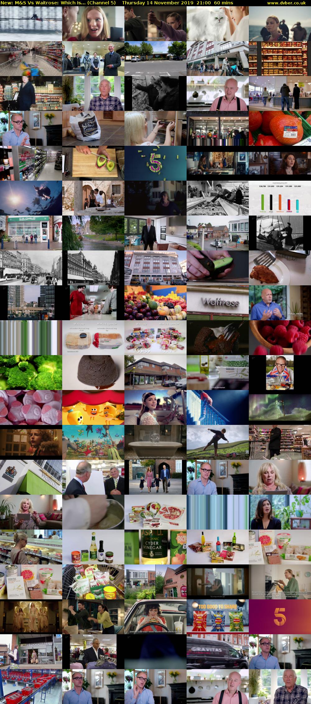 M&S Vs Waitrose: Which Is... (Channel 5) Thursday 14 November 2019 21:00 - 22:00
