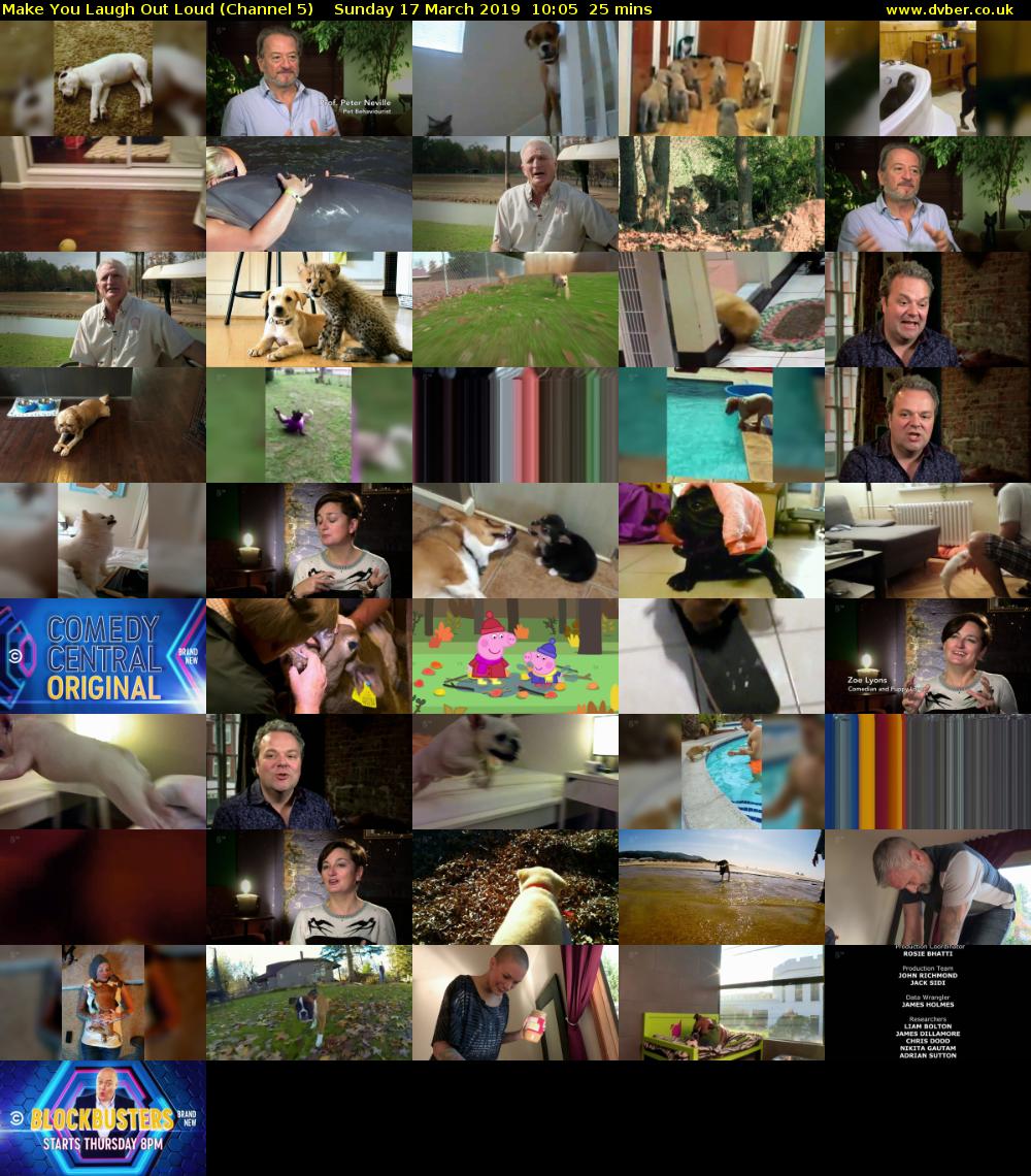 Make You Laugh Out Loud (Channel 5) Sunday 17 March 2019 10:05 - 10:30