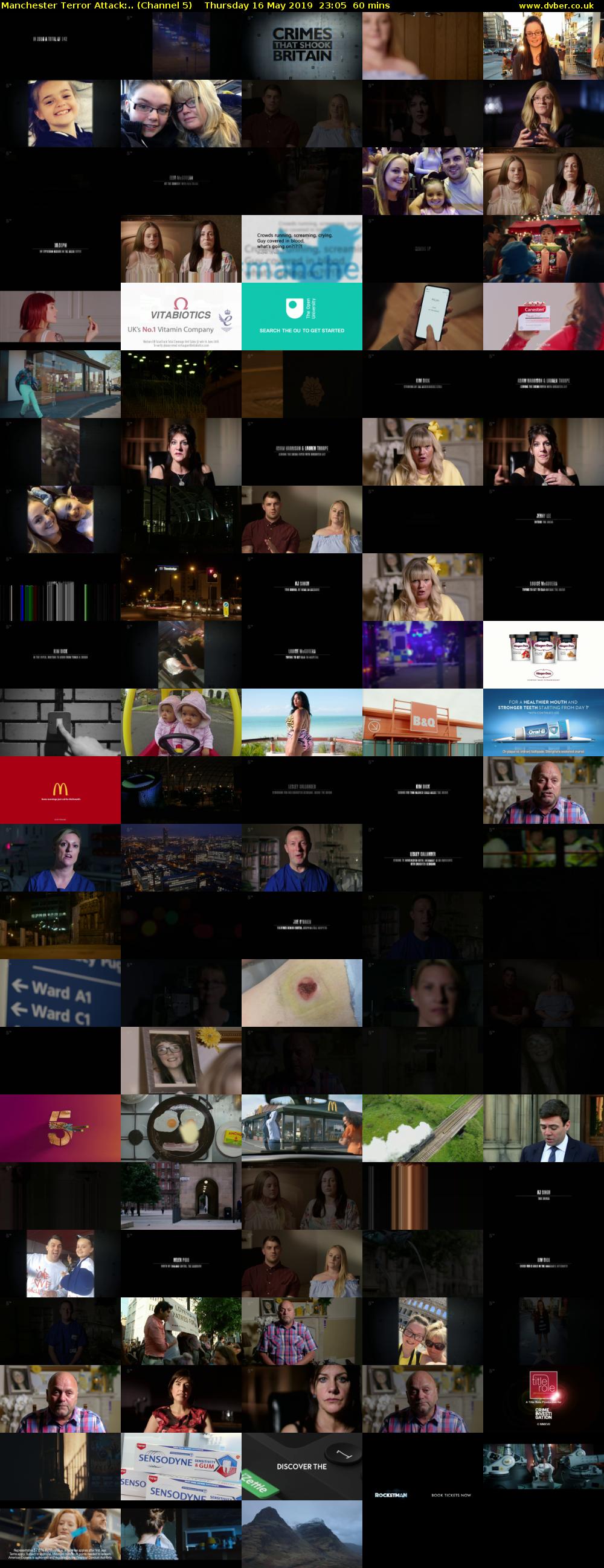 Manchester Terror Attack:.. (Channel 5) Thursday 16 May 2019 23:05 - 00:05