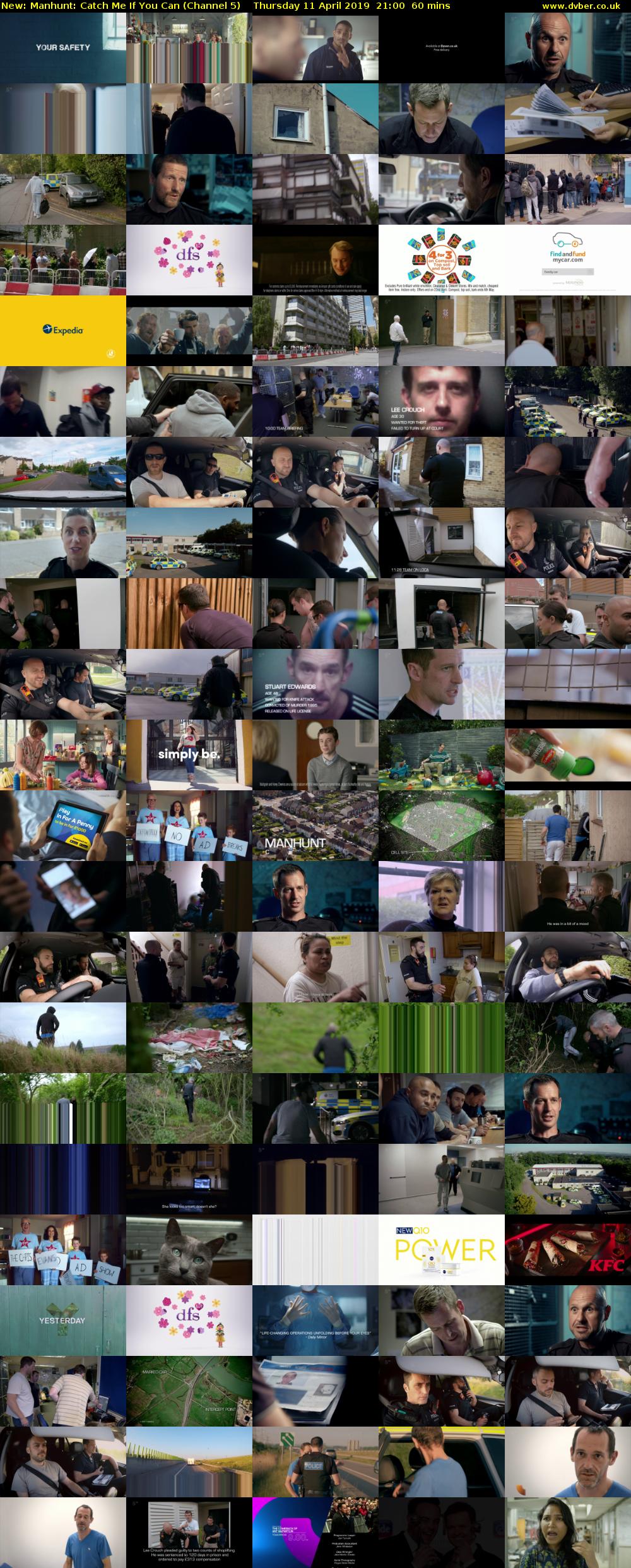 Manhunt: Catch Me If You Can (Channel 5) Thursday 11 April 2019 21:00 - 22:00