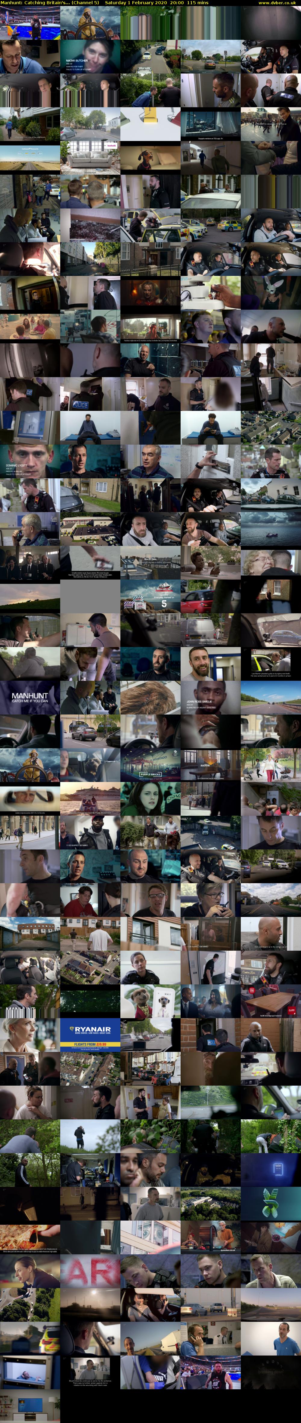 Manhunt: Catching Britain's... (Channel 5) Saturday 1 February 2020 20:00 - 21:55