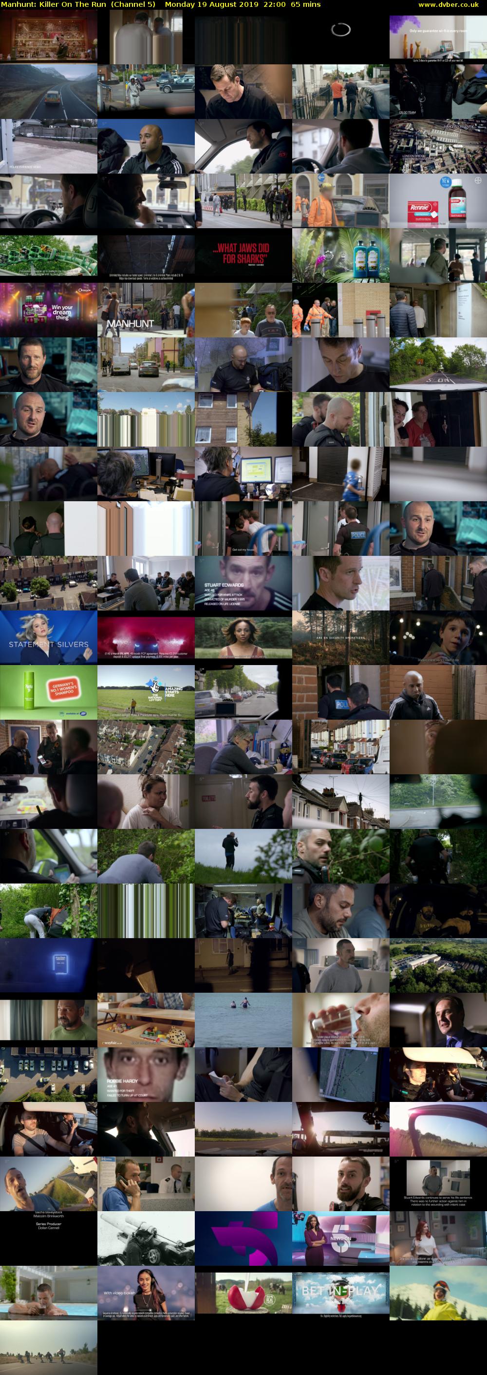 Manhunt: Killer On The Run  (Channel 5) Monday 19 August 2019 22:00 - 23:05