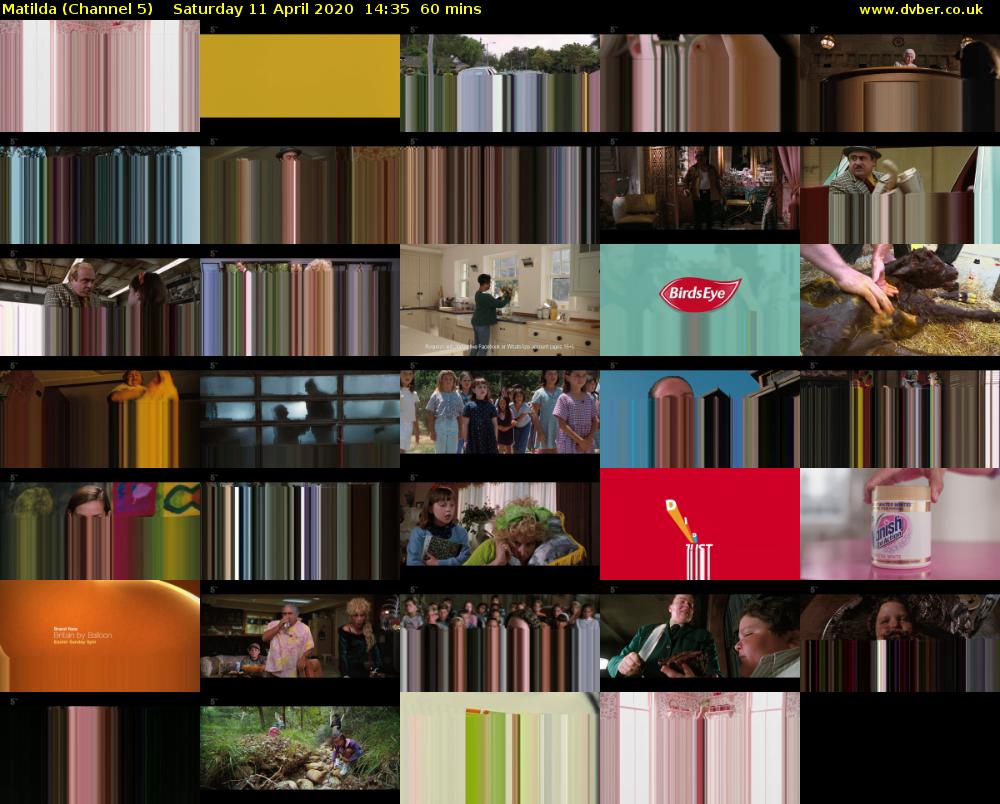 Matilda (Channel 5) Saturday 11 April 2020 14:35 - 15:35