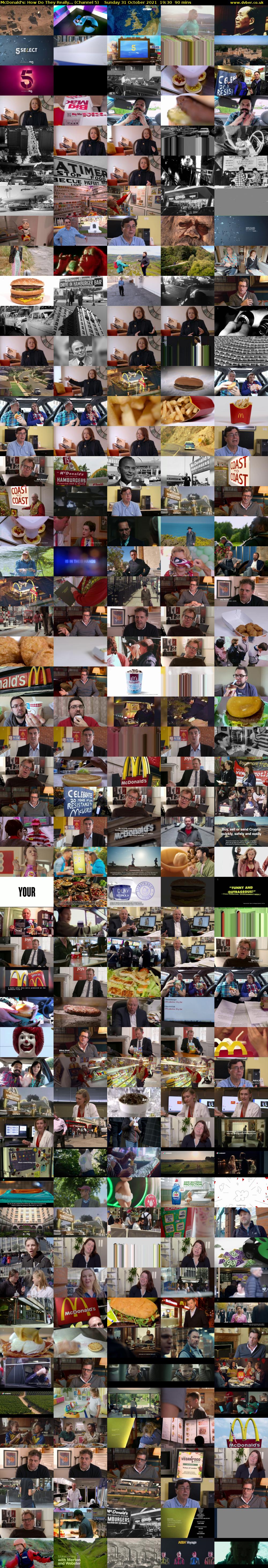 McDonald's: How Do They Really... (Channel 5) Sunday 31 October 2021 19:30 - 21:00