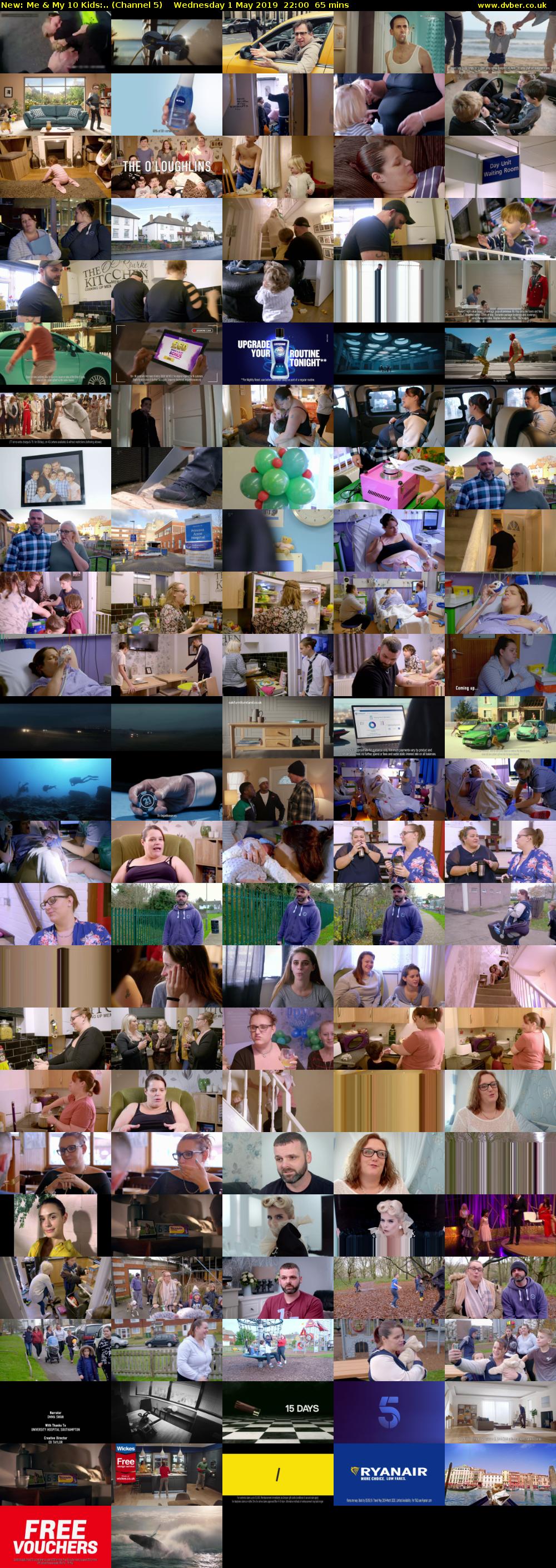 Me & My 10 Kids:.. (Channel 5) Wednesday 1 May 2019 22:00 - 23:05