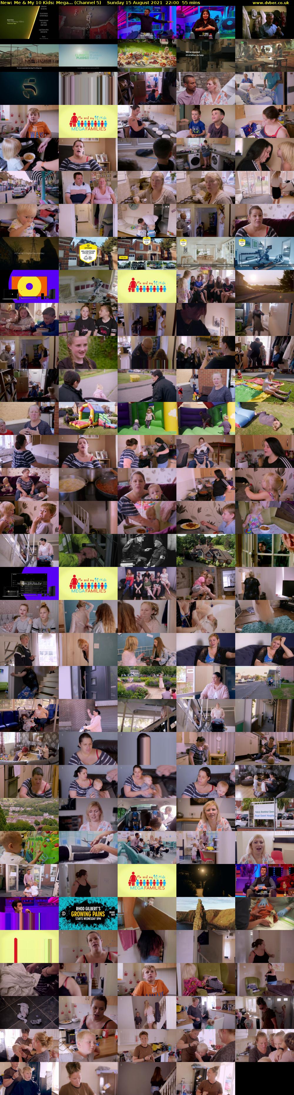 Me & My 10 Kids: Mega... (Channel 5) Sunday 15 August 2021 22:00 - 22:55